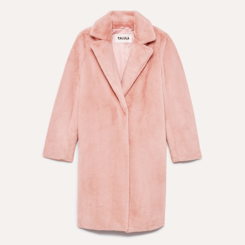 Aritzia Pink Faux Fur Coat